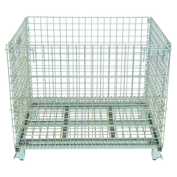 Collapsible Bulk Container 40 in L, 32 in W, 34 in H, Steel